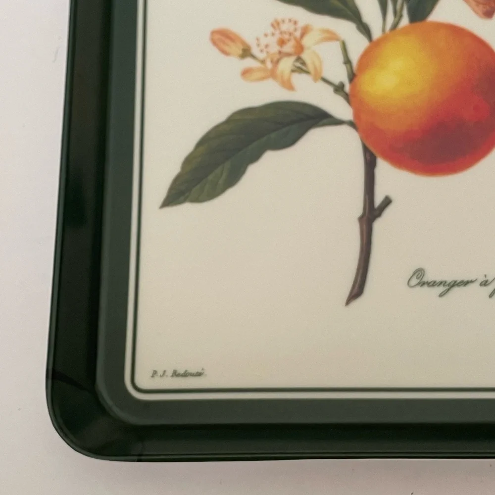 Vintage Mebel PJ Redoute Artist Fruit Motif Italian Melamine Tray